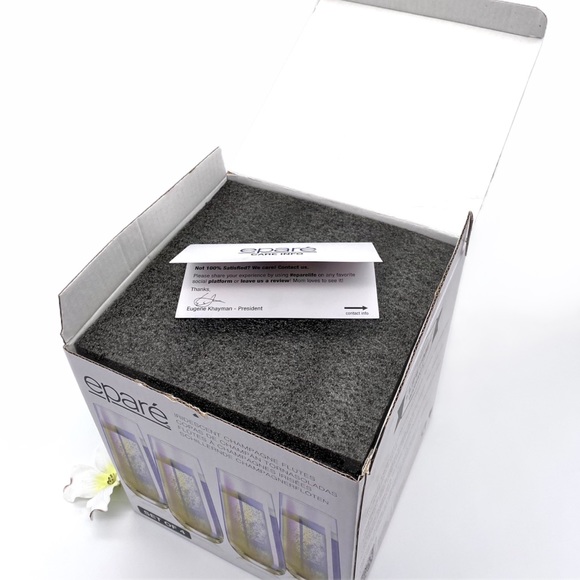 NIB Eparé Iridescent Champagne Flutes (Set of 4) - Picture 13 of 14